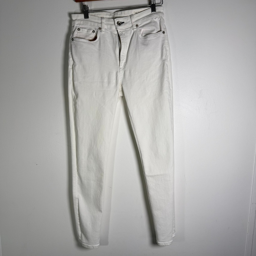 Rag & Bone High Rise Ankle Skinny Jeans‎ 28 White W1566TCRSWHT Stretch Denim
